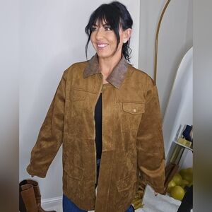 Fashion Nova Woman Suede Coat 3x Nwt